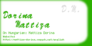 dorina mattiza business card